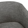 thumbnail image 4 of CHITA Swivel Accent Chair Set of 2, Fabric Round Barrel Arm Chair Living Room, Pebble Gray&Black Base, 4 of 13