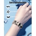 thumbnail image 2 of Wearlizer Dual-Tone Engraved Bands Compatible with Charge 6/Charge 5 - Floral Silicone Wristbands for Women, 2 Interchangeable Nature Designs (Dandelion & Wildflower), 2 of 6