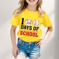 thumbnail image 2 of FhsagQ Mode Décontractée Imprimée pour Garçon et Fille, Col Rond, Manches Courtes, T-Shirt Ample, Printemps, Jaune, 11-12 Ans, 2 of 4