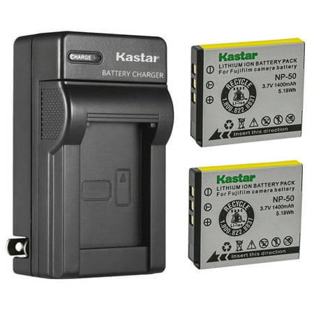 Kastar 2-Pack Battery and AC Wall Charger Replacement for Pentax D-LI68 D-LI122 Battery Optio A36 Optio A40 Optio S10 Optio S12 Optio VS20 Optio Q Optio Q7 Optio Q10 Optio Q-S1 Optio V10
