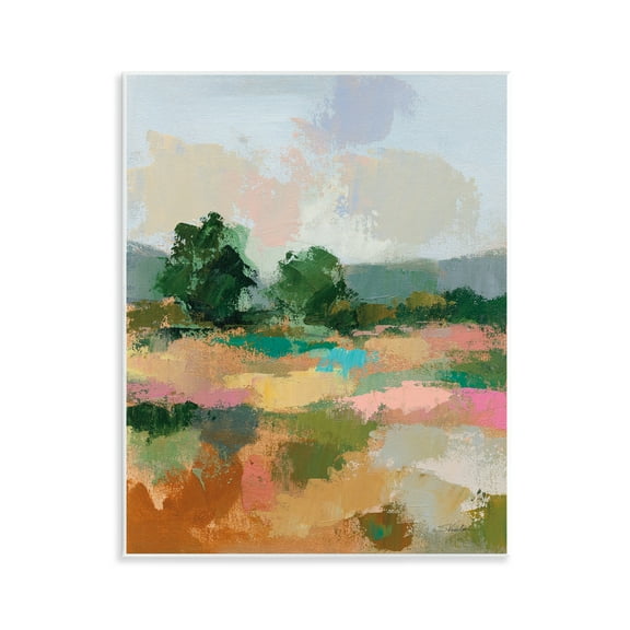 Stupell Industries Abstract Spring Landscape Landscape Painting Unframed Art Print Wall Art, 11 x 14
