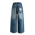 thumbnail image 3 of School Boys Baggy Jeans Fashion Casual Washed Blue Loose Wide Leg Zipper Fly Denim Pants with Pockets Tween Boys Washed Pants, 3 of 9