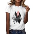 thumbnail image 2 of Puntoco Mujer Casual Sexy Moda Verano Cuello Redondo Camiseta Impreso Manga Corta Tops Blusa Puntoco Puntoco-8486, 2 of 6