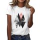 thumbnail image 1 of Tops de Mujer Elegantes Blusas Casuales Camisas Erógenas de Moda de Cuello Redondo Camiseta Impresa de Manga Corta Odeerbi ODB167980, 1 of 6