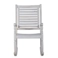 thumbnail image 3 of Walker Edison Solid Wood Outdoor Patio Wash Rocking Chair, White Wash, 3 of 11