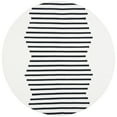 thumbnail image 4 of SAFAVIEH Montauk Amadine Striped Cotton Area Rug, Ivory/Black, 3' x 5', 4 of 7