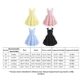 thumbnail image 3 of IBTOM CASTLE Girls Summer Dresses Sleeveless Cami Dress Spaghetti Straps Birthday Party Casual Fancy Midi 2 Layerr Sundress Beach Square Neck Kids Smocked Black, 3 of 7