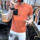 thumbnail image 5 of Ropa de calle, camisetas para hombre, camisetas para hombre, camisetas de manga corta con cremallera, venta al por mayor, estética trashy Y2k normal XL, 5 of 5