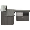 thumbnail image 2 of Mayline STG31TDW 96 in. Sterling Reception Station - 1 Box-Box-File Pedestal, 1 Reception Lateral File with Acrylic Door - Textured Driftwood - 42.75 x 96 x 80.5 in., 2 of 2