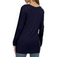 thumbnail image 3 of ppyoung Womens Long Sleeve T Shirts Casual Dressy Blouses Twist Knot Tunic Tops for Leggings, 3 of 3