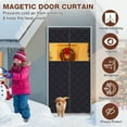 thumbnail image 3 of Lapalife Magnetic Thermal Insulated Door Curtain with Perspective Window, Fits 35" x 82" Doors Waterproof Windproof Door Screen Insulation Cover to Keep Warm in Winter, Black, 3 of 9