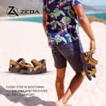 thumbnail image 6 of Zeba Men's Premium Leather Easy Slip-On Massaging Sandals Slides (Summer Breeze, 11), 6 of 7