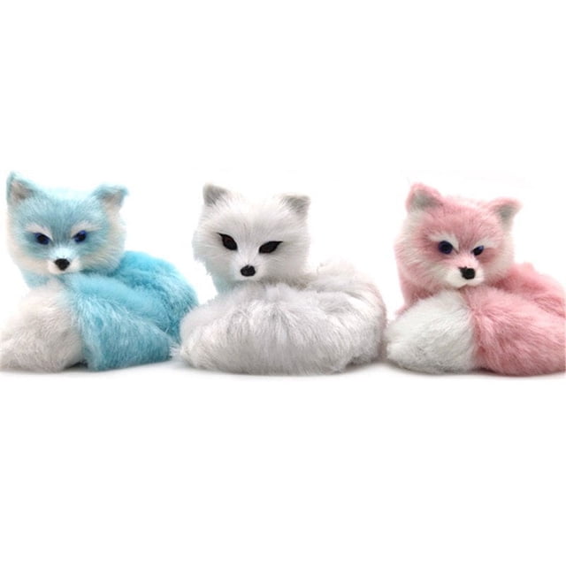 YOPTOP Cute simulation fox for home decoration imitating fox animal model toys,green