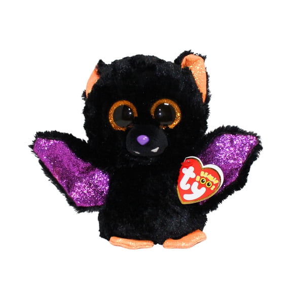 Ty Beanie Boos - Raven the Orange & Purple Halloween Bat  – Glitter Eyes  – Claire's Exclusive  - Stuffed Animal
