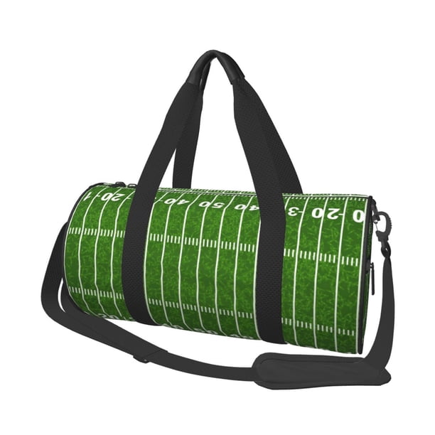 Balery American Football Field2 Bolsa de Gimnasio para Mujeres y Hombres, Bolsa de Viaje Impermeable, Bolsa de Fin de Semana con Compartimento para Zapatos y Bolsillo Húmedo