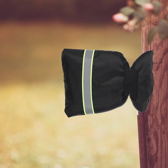 SEWCHICS 2-Pack Black Insulated Spigot Covers with Thermal Insulation Cotton for Outdoor Winter 7.07 x 5.89 x 1.97 Inches