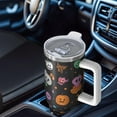 thumbnail image 6 of Colorful Halloween Icons Pattern Tumbler with Handle and Lid,40oz Double Wall Vacuum Insulated Tumbler,Cups Gift for Women and Men, 6 of 7