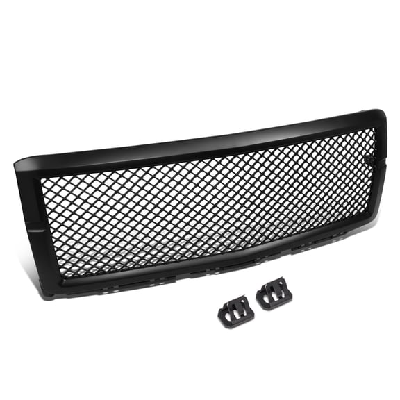 DNA Motoring GRF-OH-004-T2 For 2014-2015 Chevy Silverado 1500 Matte Diamond Mesh Front Bumper Hood Grille