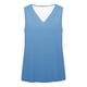 thumbnail image 5 of Mujeres sin mangas Tops de verano gradiente color fuera de posición impresión V-cuello blusa casual Mujeres V-cuello de verano Tops, 5 of 6