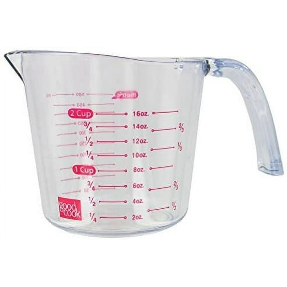 Bradshaw International 19864 2-Cup High-Impact Clear Plastic Measuring Cup - Quantity 4 [Kitchen]