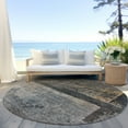 thumbnail image 6 of Addison Rugs Chantille Indoor/Outdoor Transitional Abstract Coffee Washable Round Rug, 8' x 8', 6 of 6