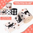 thumbnail image 2 of Ribbon Canlierr con estampado de pata de perro, alambre, 2.5 pulgadas, 24 yardas, 4 rollos, 2 of 7