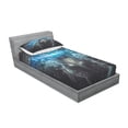 thumbnail image 3 of Ambesonne Fantasy Fitted Sheet & Pillow Sham Set, Cartoon Gothic, Full, Grey, 3 of 3