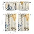 thumbnail image 6 of Kitchen Curtains 36 Inch Short - 3 Panel Set, Nautical Starfish Beach Seashell Mermaid Theme, Rod Pocket Window Curtain for Tropical Farmhouse, Easy Wash, 6 of 6