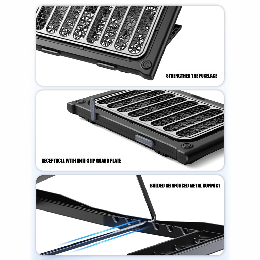 Ergonomic Laptop Stand with Cooling Function Adjustable Angles and Height for 13 to 17 Inch Notebooks Foldable Design