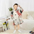 thumbnail image 6 of FORMRS Wearable Blanket Hoodie with Sleeves for Kids Cozy Flannel Sweatshirt, Retro Christmas Forest, 6 of 7