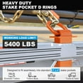 thumbnail image 5 of NestE Stake Pocket Tie Down D Rings 6 PCS,Heavy Duty 5/8” Stake Pocket Tie Down Anchor for for Flatbed Cargo Trucks and Trailers,Adjustable Utility Trailer D Rings with Anti-Loss Pin,18000 LBS, 5 of 16