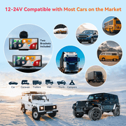 MHCABSR Portable Apple CarPlay In-Car Display, 10.26-inch Wireless Apple CarPlay and Android Car Stereo, 4K HD Dashcam