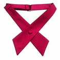 thumbnail image 3 of TOPTIE Womens Polyester Adjustable School Uniform Criss-Cross Bow Tie, Burgundy, 3 of 9
