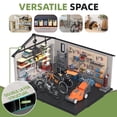 thumbnail image 4 of MELLCOM 10 x 12 FT Resin Outdoor Storage Shed with Floor, Outdoor Storage Tool Shed with Windows and Lockable Door, Resin Garden Shed for Lawnmower, Bike, Pool Supply, 4 of 8