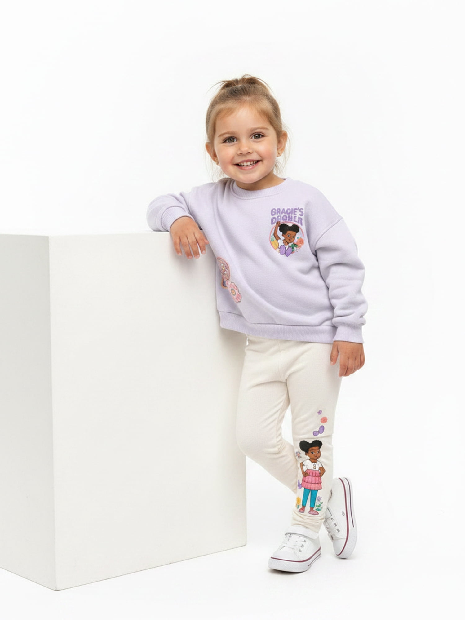 Gracie’s Corner Baby and Toddler Girls Fleece Sweatshirt and Leggings Set, Sizes 12M–5T
