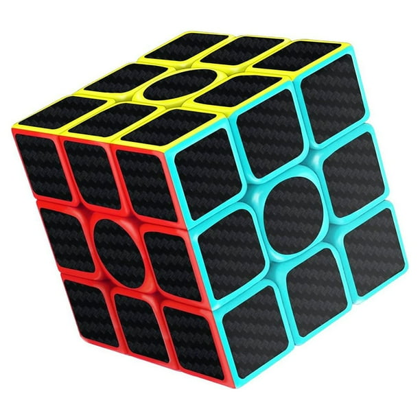 Cubo de velocidad con pegatinas de fibra de carbono de 3x3x3