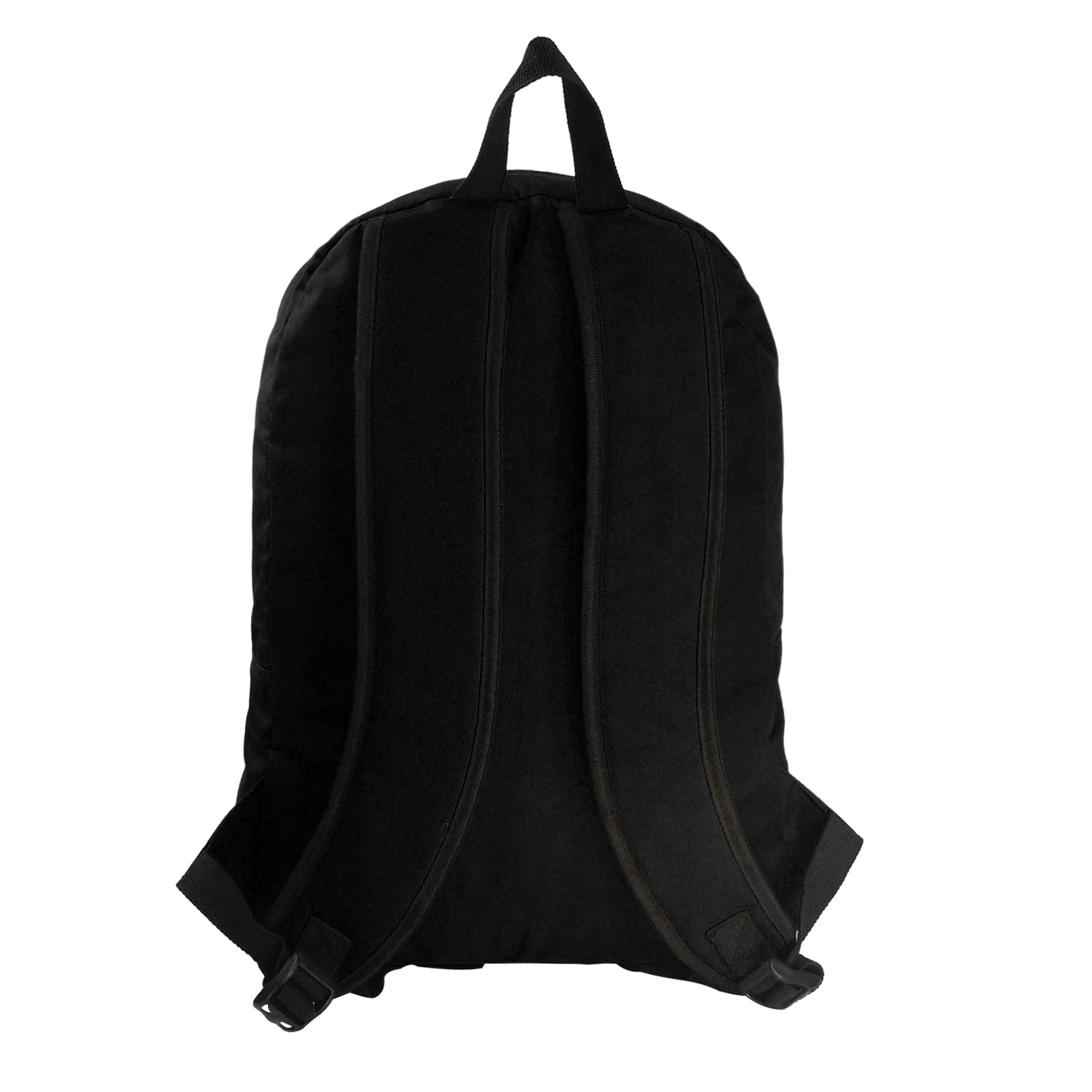 K-Cliffs Unisex Classic 18" School Backpack, Padded Shoulder Strap, Black, Polyester