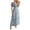 A-Navy610, variant on Women's Floral Midi Dress Square Neck Flutter Sleeve Ruched Bust Casual Summer Dresses