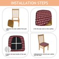 thumbnail image 4 of Red Christmas Deer Seat Covers for Dining Room Chairs Set Of 6,Stretch Printed Washable Chair Seat Cover with Elastic Ties and Button,Removable Waterproof Couch Cushion Covers, 4 of 6
