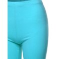 thumbnail image 4 of A2Y Women's Basic Solid Premium Cotton Mid Thigh High Rise Biker Bermuda Shorts Ice Blue 5XL, 4 of 5