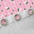 thumbnail image 4 of Manfei Pink Geometric Lines Blackout Curtains,Fashion Goblet Pattern Curtains Pack of 2 (42x84 Each), 4 of 6