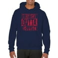 thumbnail image 4 of Straight Outta Houston - Adult Unisex Hoodie - X-Large - Navy W/Red Print, 4 of 6