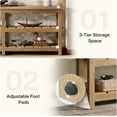 thumbnail image 4 of Tribesigns 70.86-Inch ExtraLong Console Table, Farmhouse 3-Tier Entryway Table, Wood Sofa Table for Living Room, Hallway, Light Brown, 4 of 7