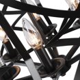 thumbnail image 5 of Radiance Goods Farmhouse 5 Light Matt Black Finish Ceiling Pendant 21" Wide, 5 of 5