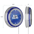 thumbnail image 2 of Bud Light Blue Retro Neon Analog Wall Clock with Pull Chain, 2 of 4