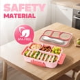 thumbnail image 4 of Bento Box Adult Lunch Box with 4-Compartment Leakproof Lunch Containers Microwave and Dishwasher Safe Bento Box with Spoon, 4 of 7