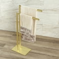 thumbnail image 3 of Kingston Brass  Edenscape Freestanding Dual Towel Rack Brushed Brass Brushed, 3 of 5