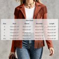 thumbnail image 3 of Miqool Womens Faux Suede Fringe Jacket Casual Long Sleeve Lapel Collar Button Down Jacket Vintage Cowgirl Style Western Coat, 3 of 6