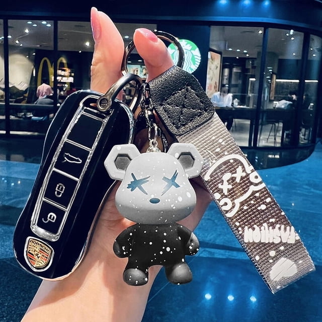 Car Key Fob Cover Case Protector Macan Taycan 911 - Unise 718 Porsche Key Cover: Fits Cayenne Panamera