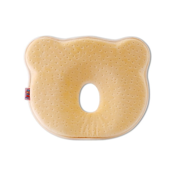 Almohadas para bebés Cojín moldeador Protección para la cabeza plana para recién nacidos Seguridad de enfermería 0-12 meses Posicionador para niños pequeños para el hogar Amarillo Jumpingount BA000364-02